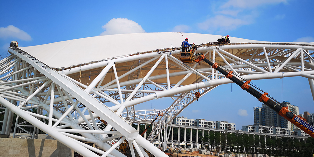 Shenzhen Xinqiao Public Square Performing Stage PTFE membrane structure