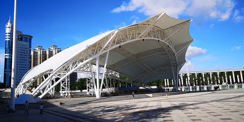 Shenzhen Xinqiao Public Square Performing Stage PTFE membrane structure